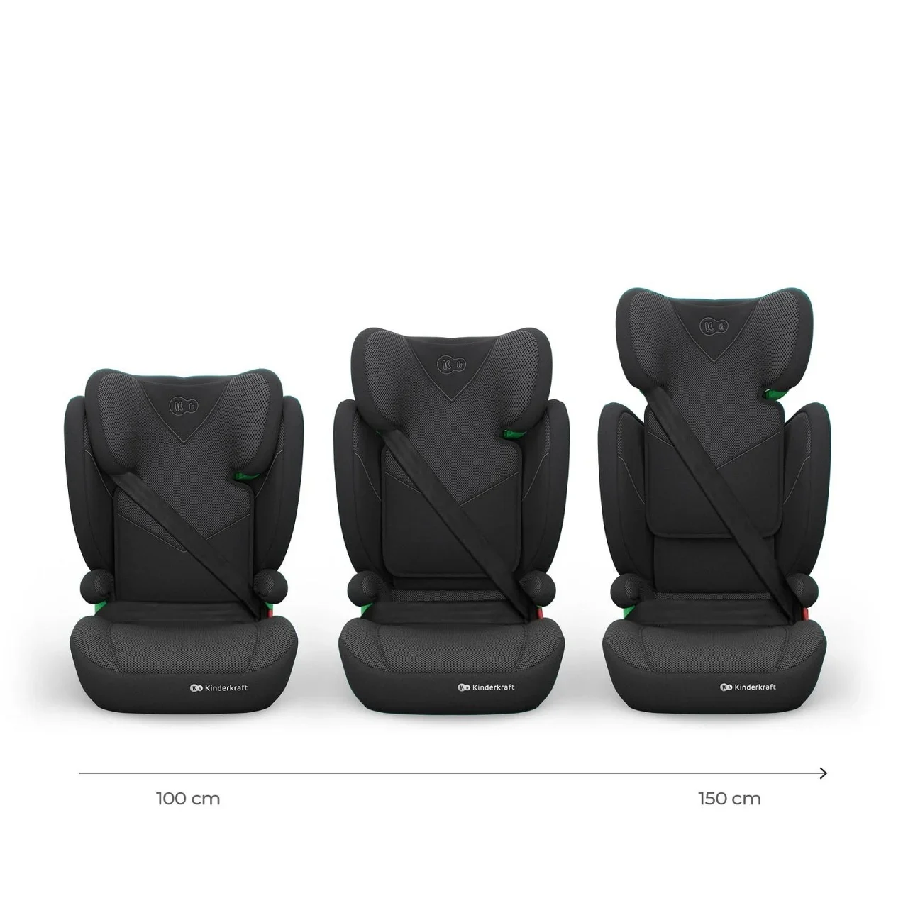 KINDERKRAFT AUTO SJEDIŠTE JUNIOR FIX 2 PLUS I-Size 100-150cm BLACK