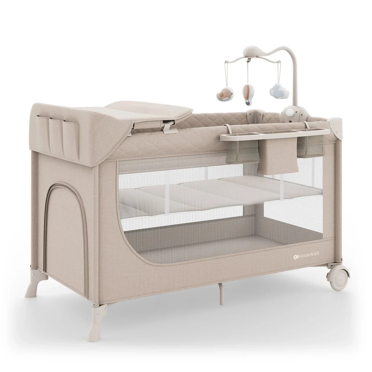 KINDERKRAFT PRENOSIVI KREVETAC 2U1 LEODY UP BEIGE SA DODACIMA