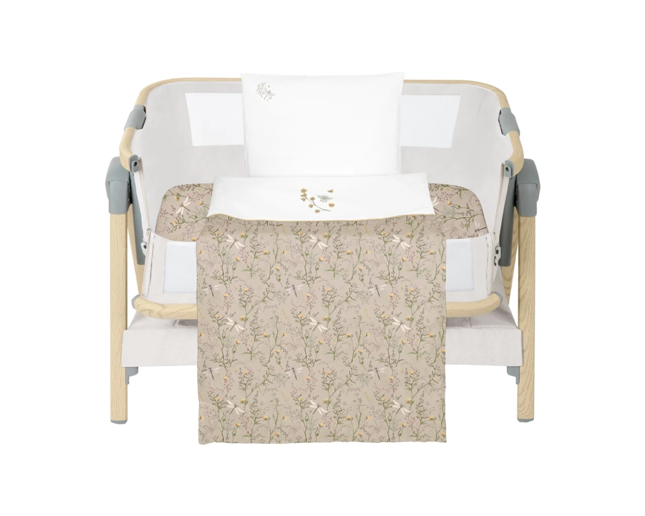 Kikka Boo posteljina za kolijevku 5 djelova Secret Garden Beige