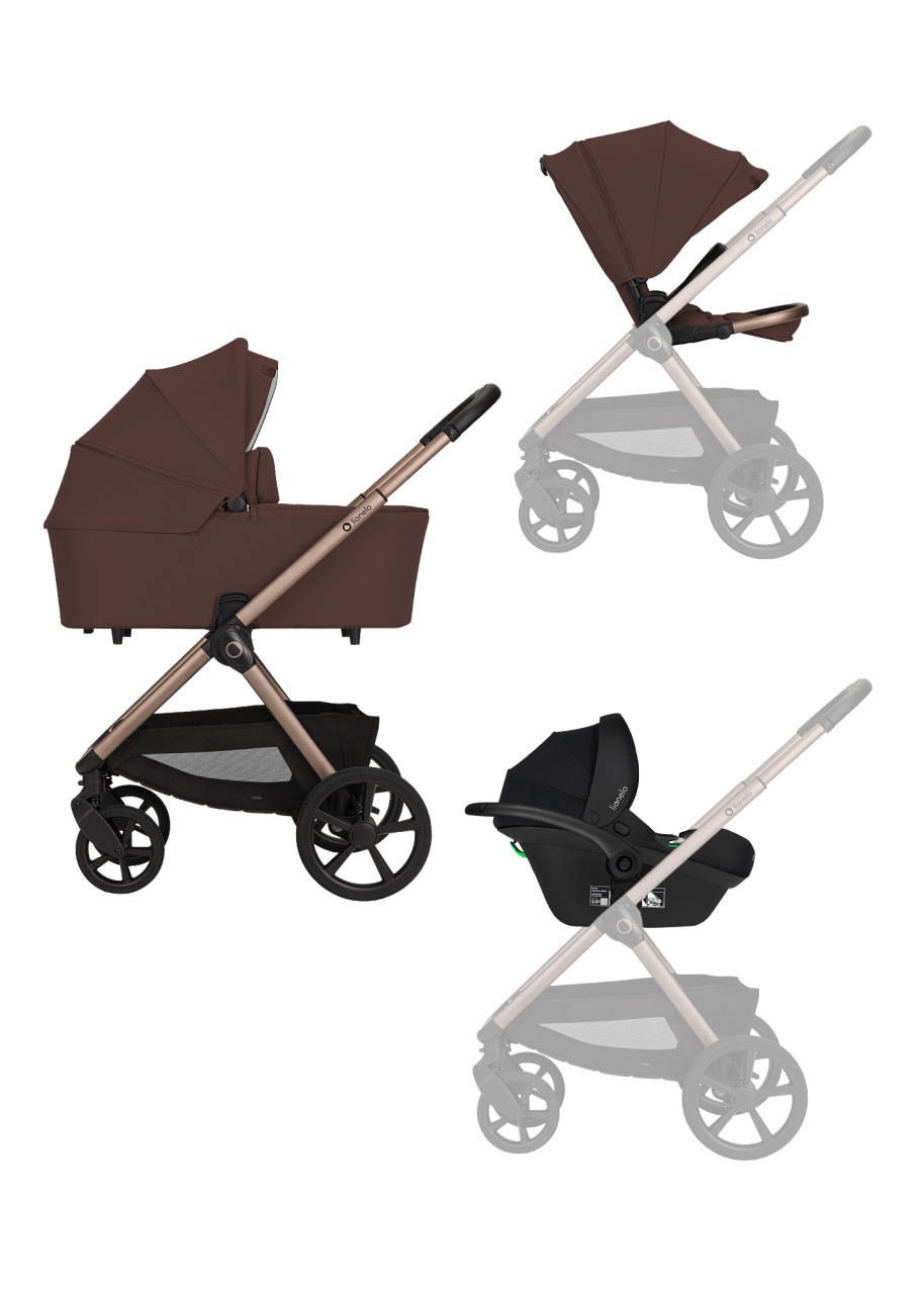 Lionelo Carmine – kolica 3u1 Brown Chocolate